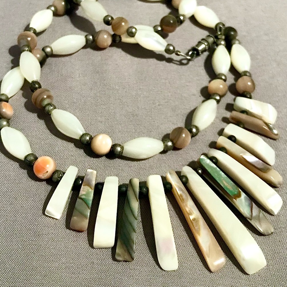 Vintage Mother Of Pearl Necklace